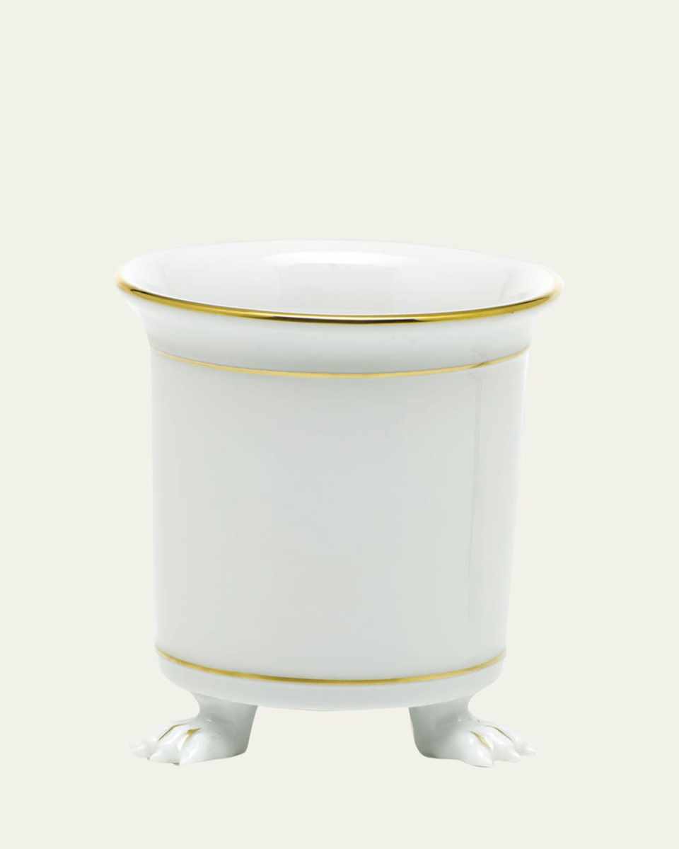 Golden Edge Mini Cache Pot with Feet